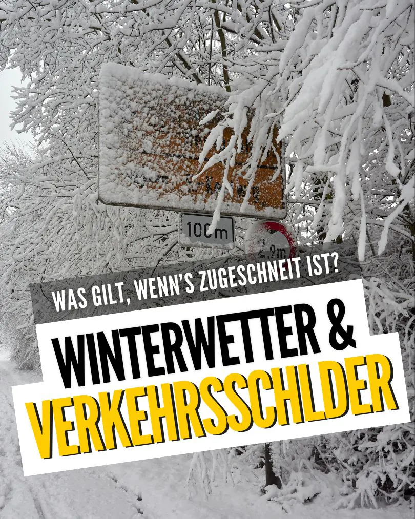 Winter verschneite Schilder