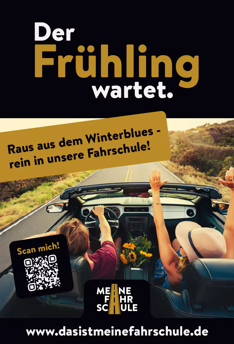 Fahrschule Plakatwerbung Frühling