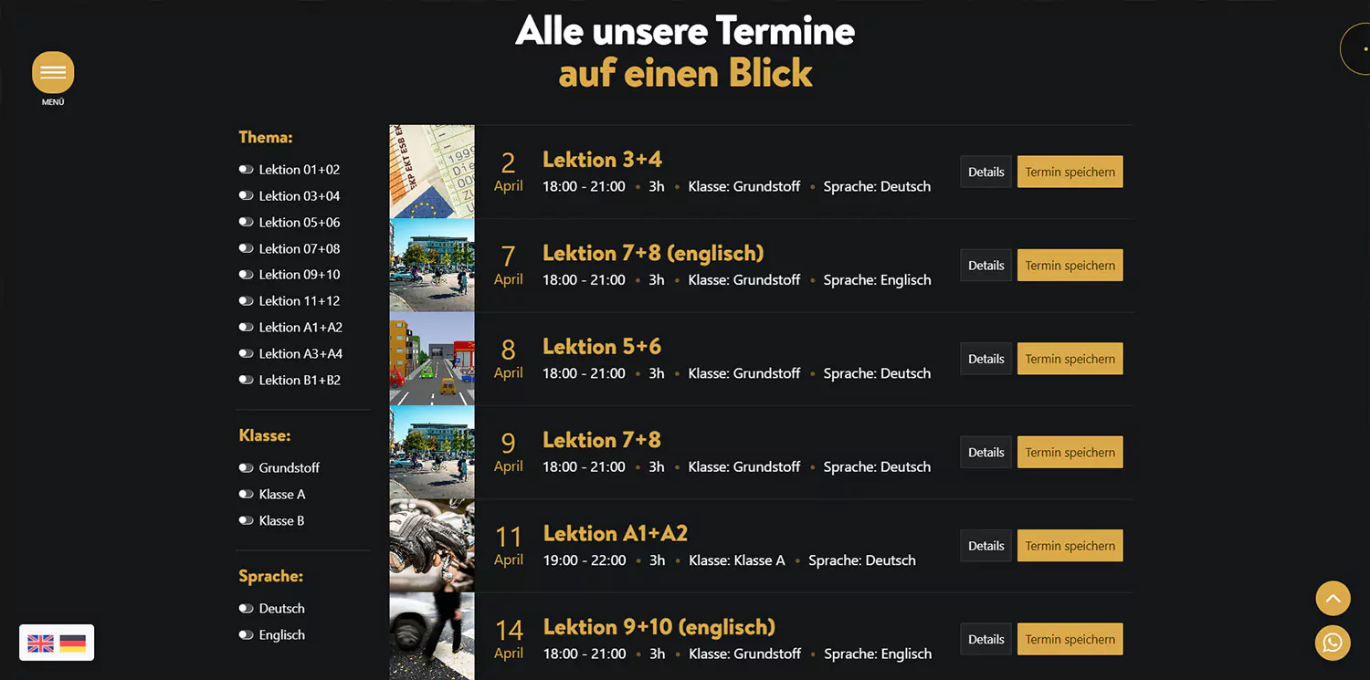 Fahrschule München Terminkalender