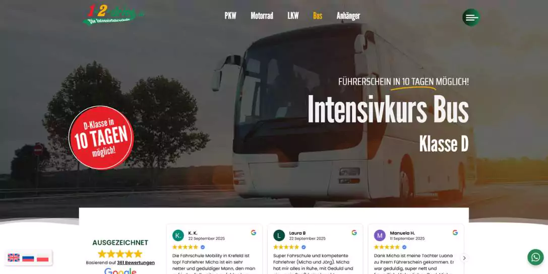 1-2-drive Bus Intensivkurs