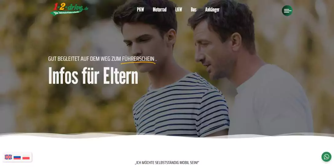 1-2-drive Infos für Eltern