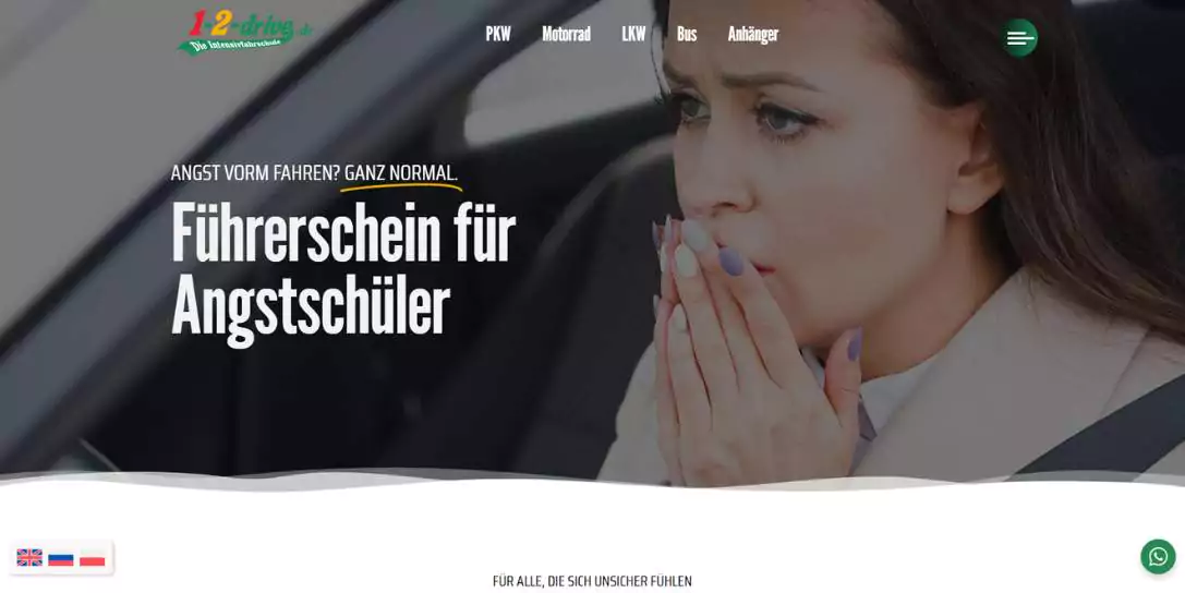 1-2-drive Führerschein für Angstschüler 