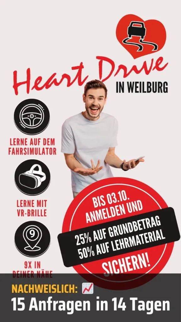 Social Ads für Fahrschulen Heartdrive Weilburg