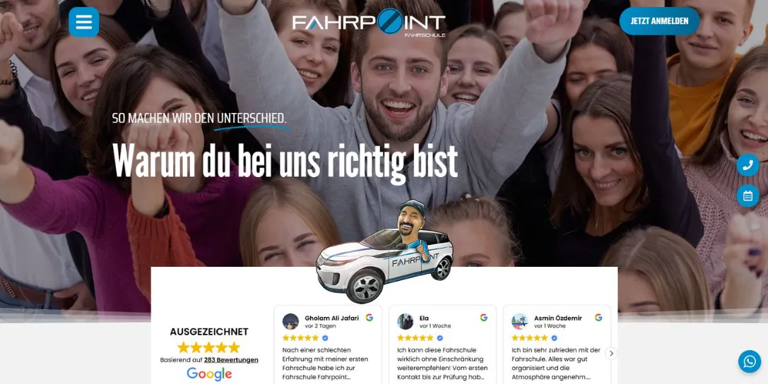 Webdesign für Fahrschulen FahrPoint Specials