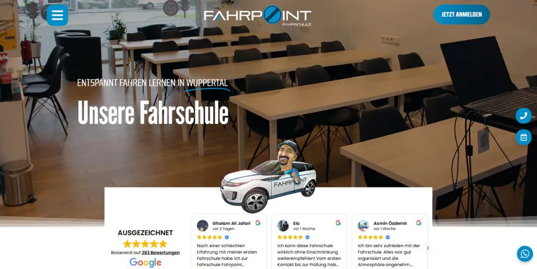 Webdesign für Fahrschulen FahrPoint