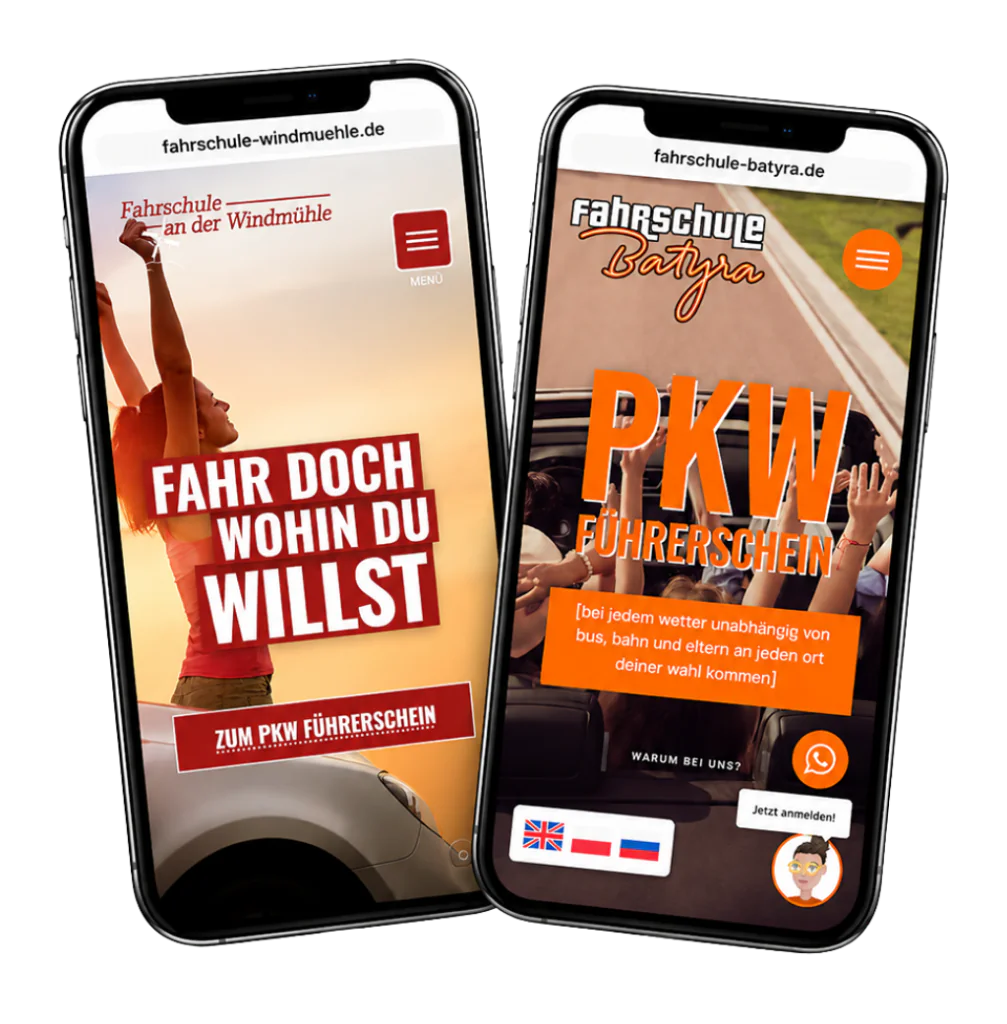 Webdesign Homepage Website für Fahrschulen